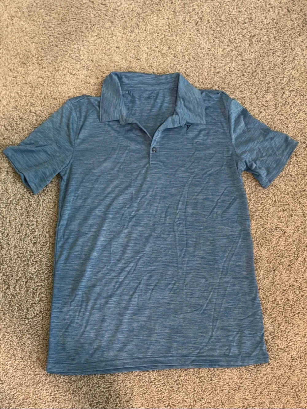 Boys Blue Heather Polo Shirt